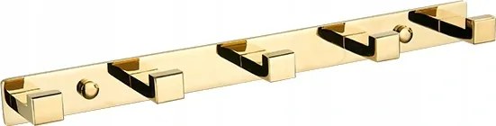 Mexen gancio per asciugamano con cinque supporti, dorato - 709265-50