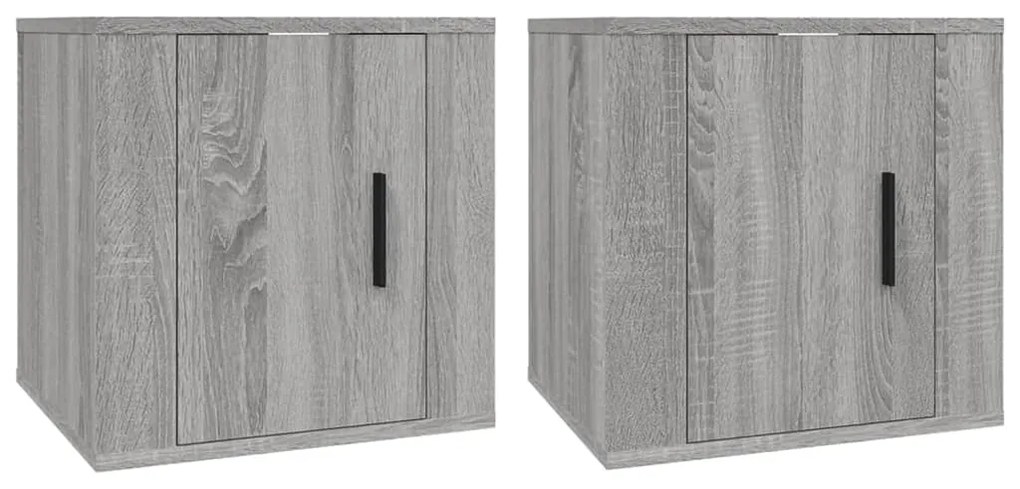 Mobili porta tv a parete 2 pz grigio sonoma 40x34,5x40 cm