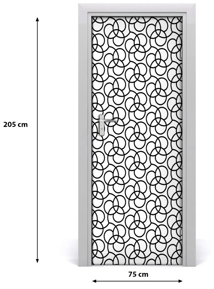 Adesivo per porta interna Sfondo geometrico 75x205 cm