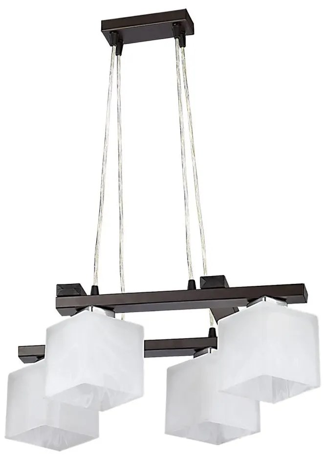 Jupiter 1099 - PO 4 p - Lampadario a sospensione POLA 4xE27/60W/230V wengé