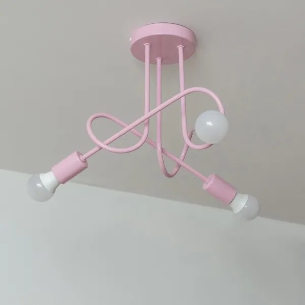 Plafoniera OXFORD 3xE27/15W/230V rosa