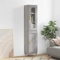 Credenza Grigio Sonoma 34,5x34x180 cm in Legno Multistratocod mxl 125628