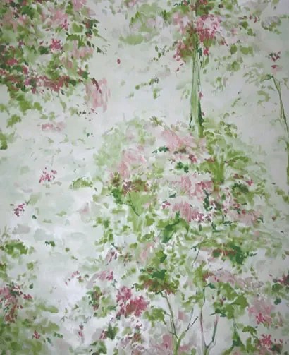 Tapete Lochwood von Osborne & Little - Green/ Coral