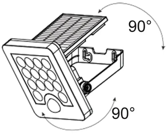 Top Light - Proiettore solare da parete a LED HELEON S LED/5W/3,7V IP65 4000K