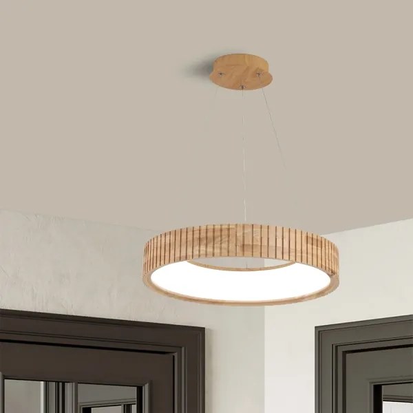 Brilagi - Lampadario LED a sospensione con cavo FALCON WOOD MODERN LED/30W/230V Ø 45 cm in legno