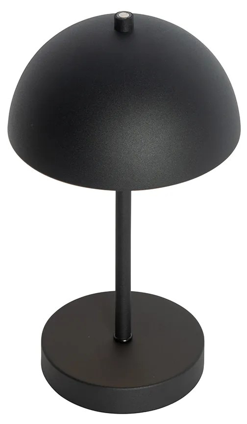 Set di 2 lampade da tavolo da esterno fungo nere ricaricabili - Keira