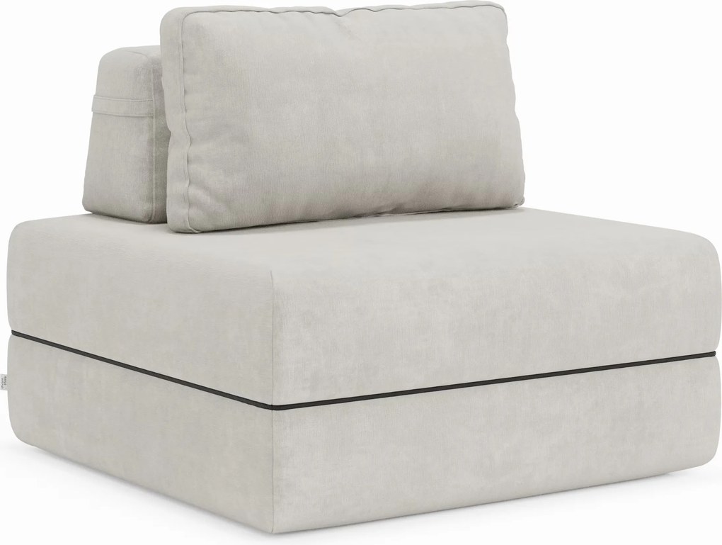 Rift poltrona letto con materasso alto 24 cm e memory foam - schienale mobile e tessuto smacchiabile T31