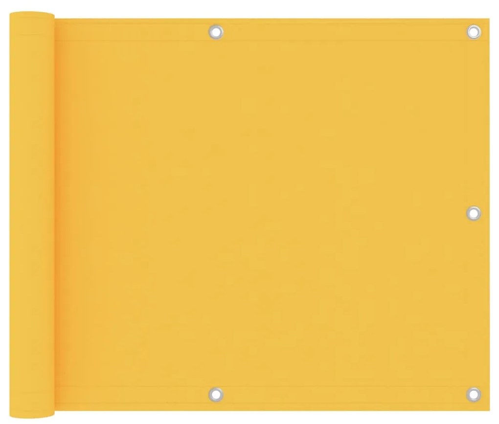 Paravento Da Balcone Giallo 75x400 Cm Tessuto Oxford /
