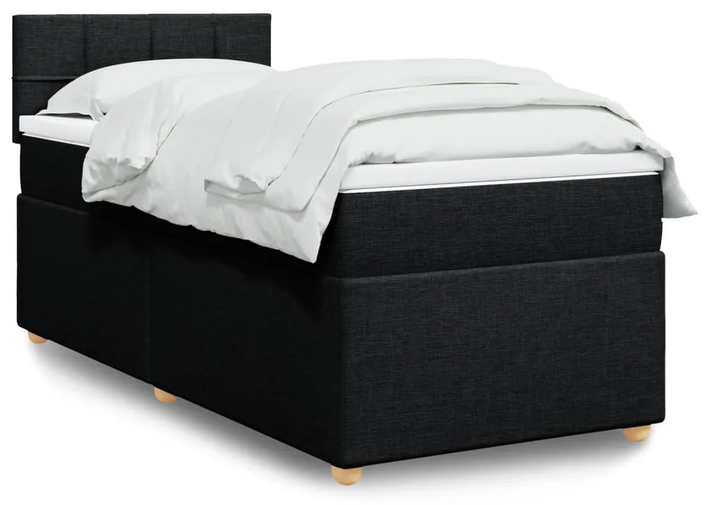 Giroletto A Molle Con Materasso Nero 80x200 Cm İntessuto /