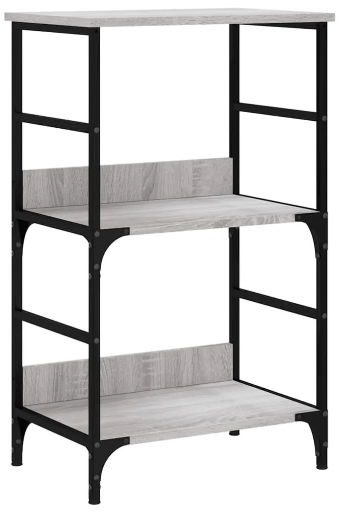 Libreria Grigio Sonoma 50x33x82 cm in Legno Multistrato