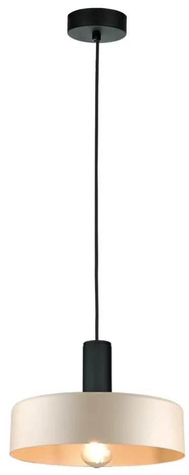 Lampadario a sospensione con filo LATTE 1xE27/60W/230V beige/nero