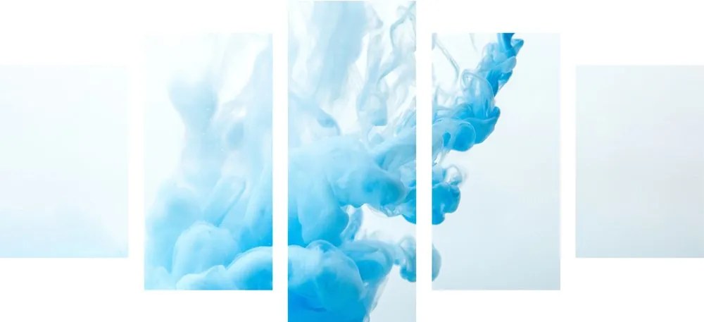 Quadri 5 pezzi – Inchiostro blu nell'acqua