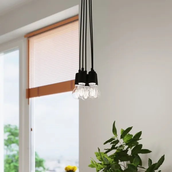 Lampadario a sospensione con filo DIEGO 5xE27/60W/230V