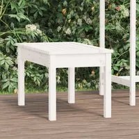 Panca da Giardino Bianca 80x44x45 cm Legno Massello di Pino 823998