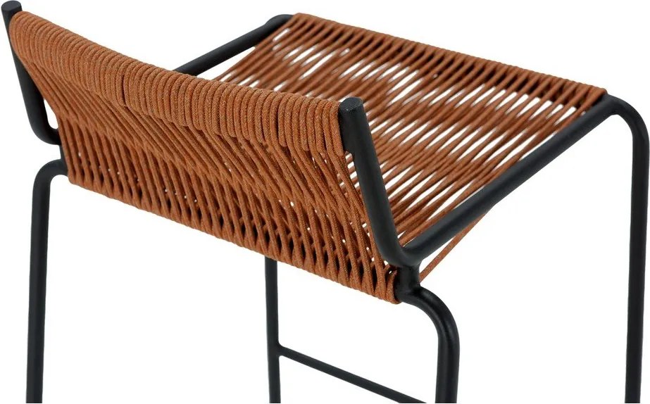 Sgabello da bar color terracotta in metallo (altezza della seduta 65 cm) Emily – Marckeric