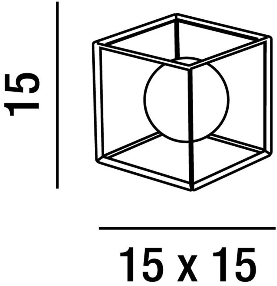 CUBE Lampada da tavolo in metallo verniciato