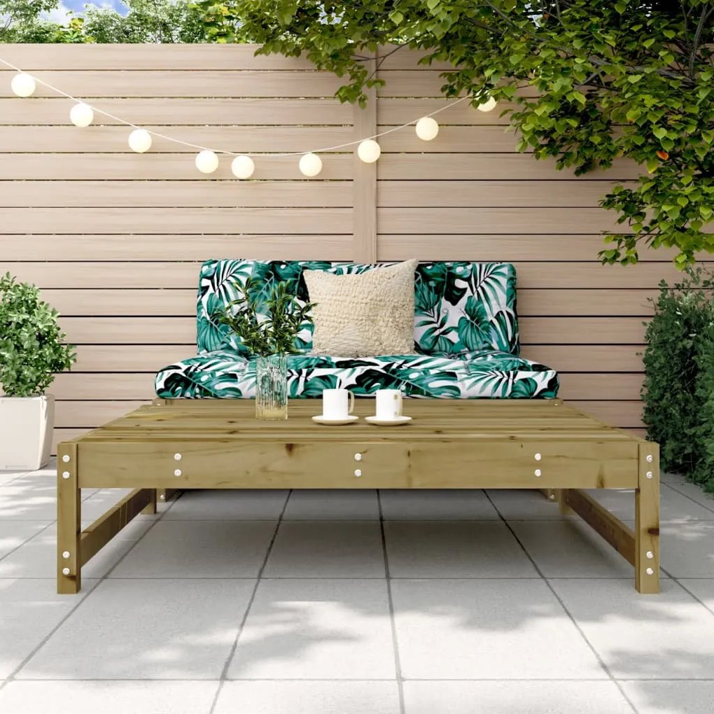 Poggiapiedi da giardino 120x80 cm in legno impregnato di pino