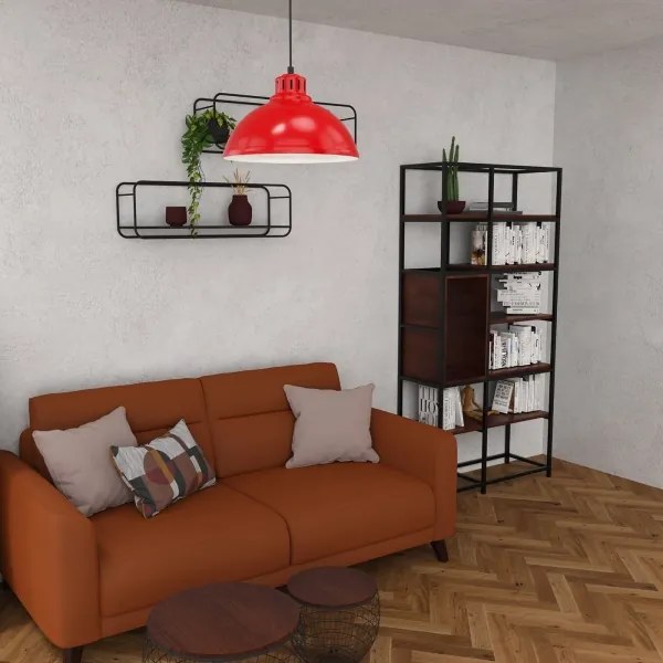 Lampadario a cavo SVEN 1xE27/15W/230V rosso