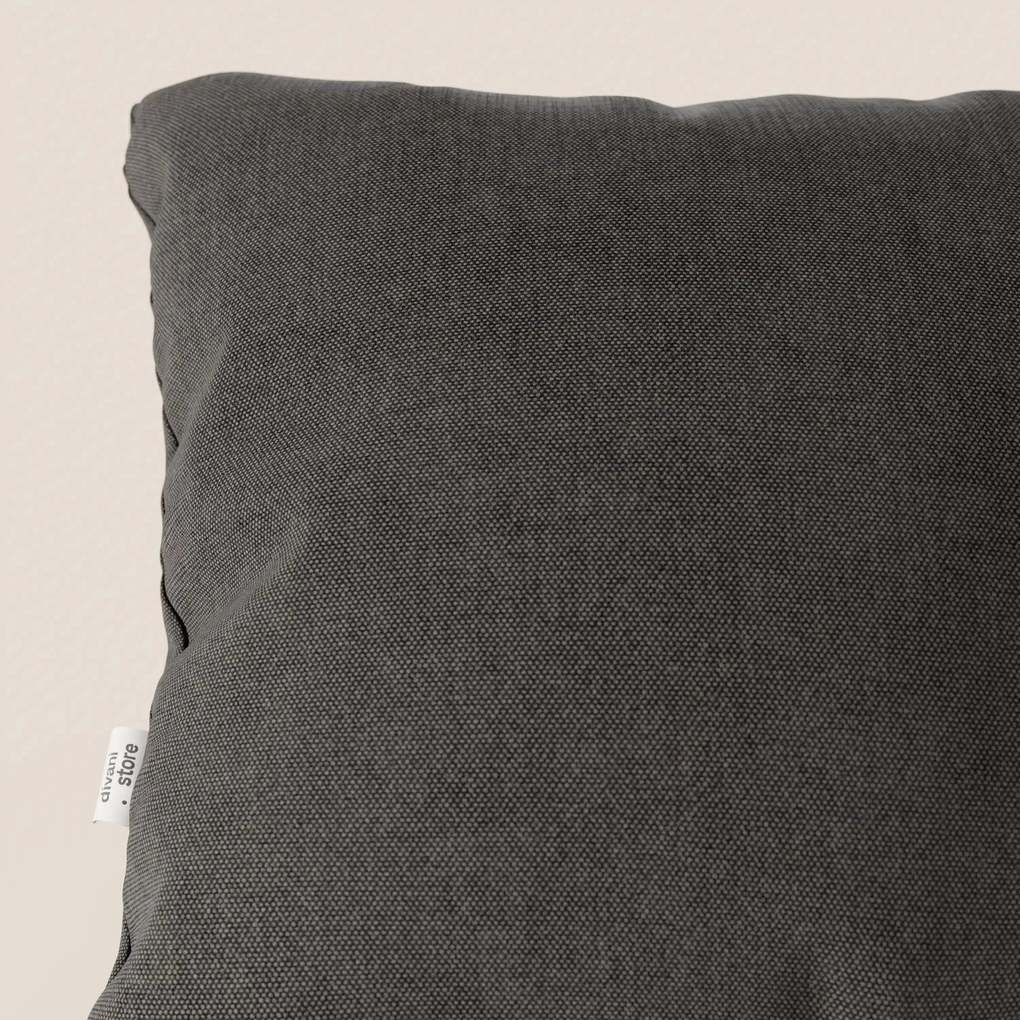 Honey cuscino disponibile in diversi colori realizzato in tessuto simil cotone impermeabile T13 antracite