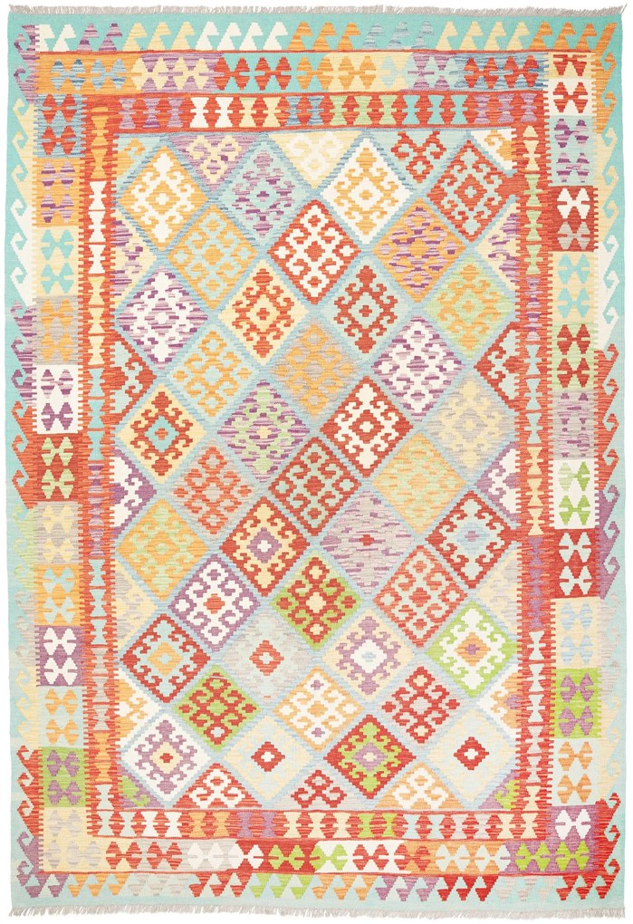 Kilim Tappeto 210 x 300 (Afghanistan) Tessuto A Mano