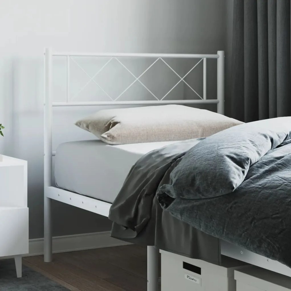 Testiera İn Metallo Bianco 75 Cm /