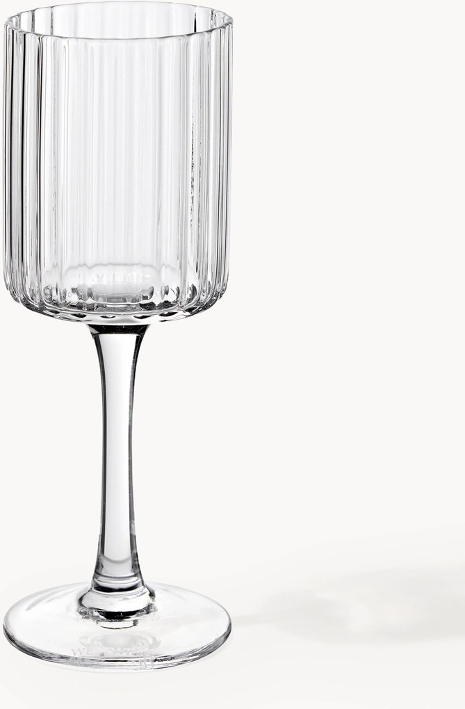 Set di 4 bicchieri da liquore in vetro soffiato Aleo