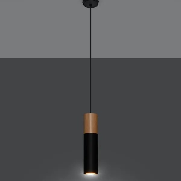 Sollux SL.0632 - Lampadario a sospensione con filo PABLO 1xGU10/40W/230V nero