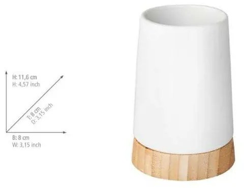 Set di accessori da bagno bianco in ceramica Bamboo - Wenko