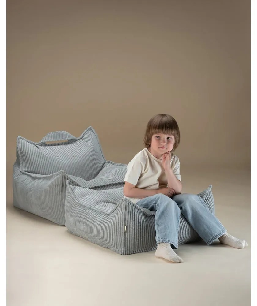 Pouf a sacco per bambini color menta con rivestimento in velluto a coste Chair – Wigiwama