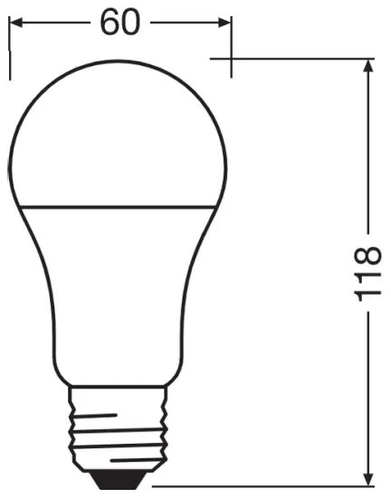Lampadina LED Antibatterica A100 E27/13W/230V 2700K - Osram