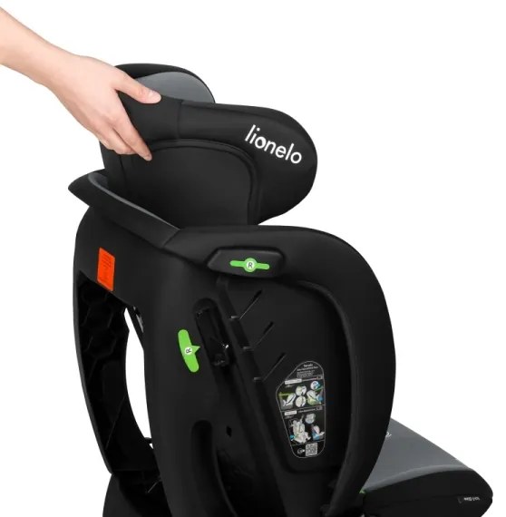 Lionelo - Seggiolino auto IZZY i-Size 40-150 cm Nero/Grigio