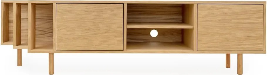 Mobile TV di colore naturale con effetto rovere 189x50x44 cm Shift – Woodman