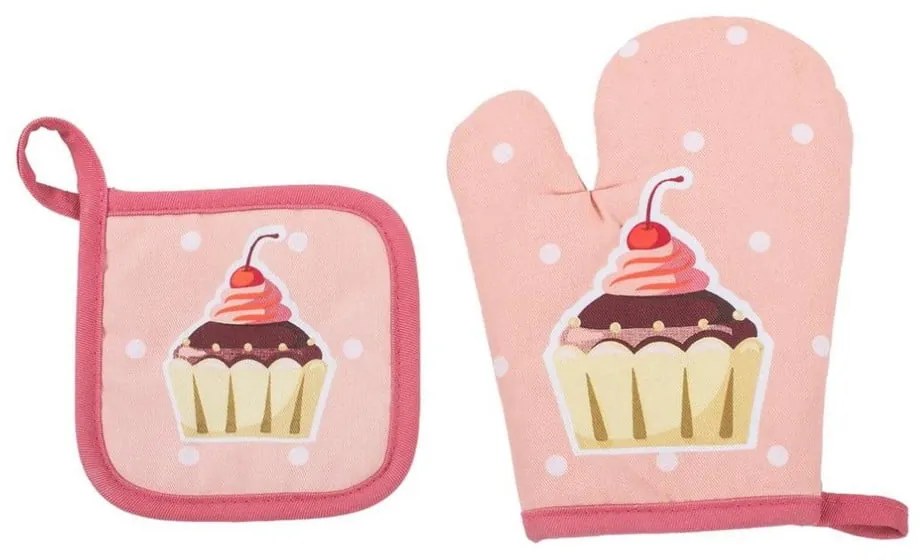 Set da cucina in cotone per bambini 4 pz Cupcakes - Tiseco Home Studio