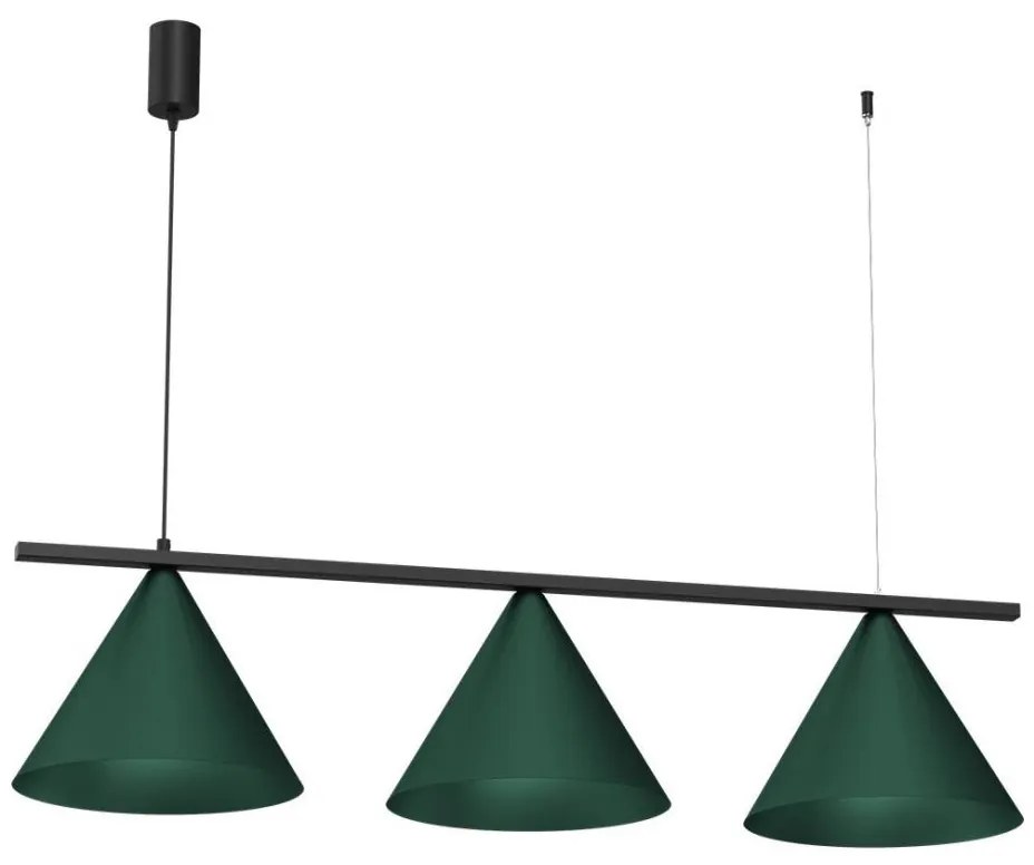 Lampada a sospensione con cavo CAPITAL 3xGX53/15W/230V verde