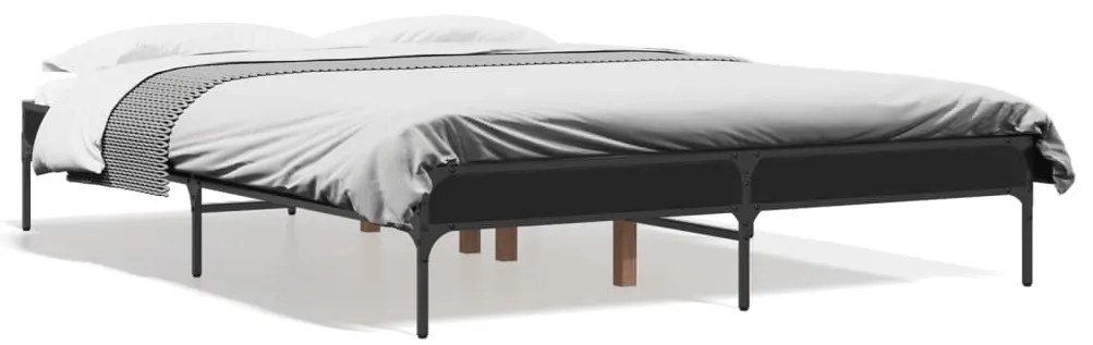 Giroletto Nero 120x190 Cm İn Legno Multistrato E Metallo /