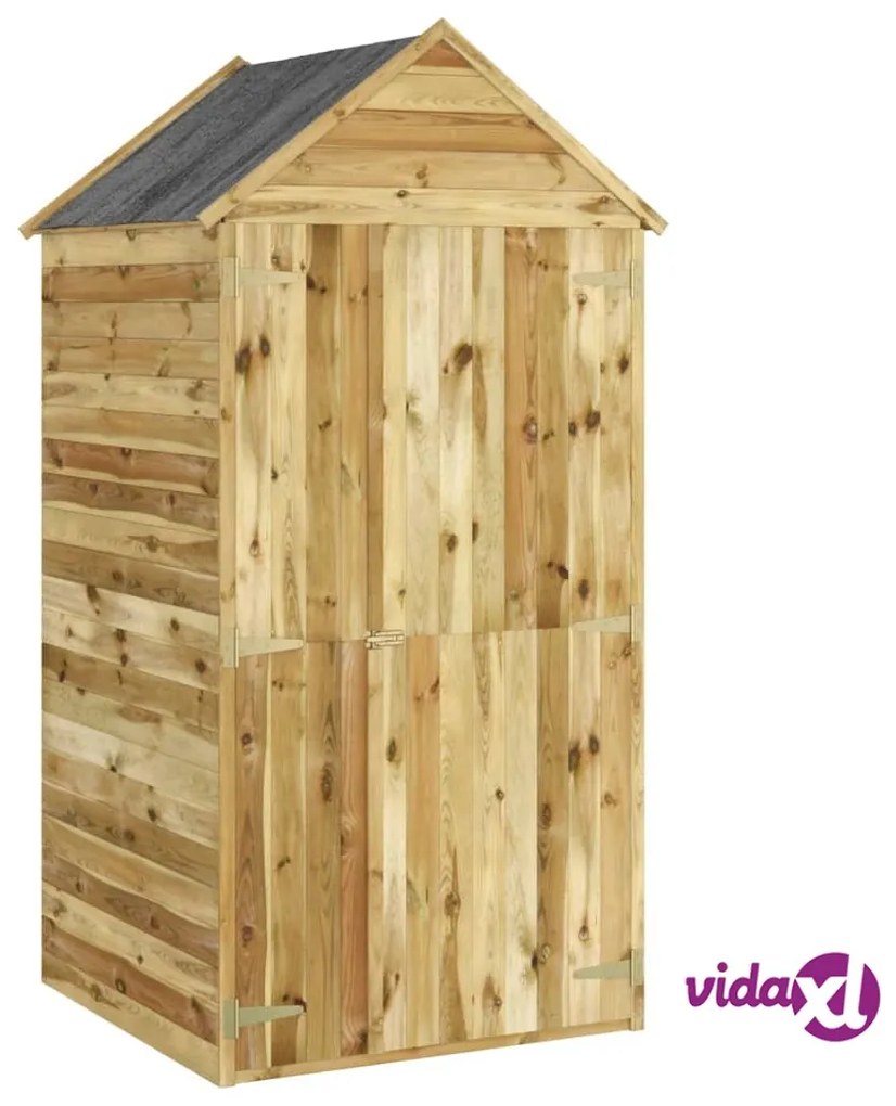 vidaXL Ripostiglio Attrezzi Giardino con Porta 107x107x220 cm in Pino
