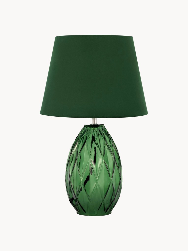 Lampada da comodino con base in vetro Crystal Velvet