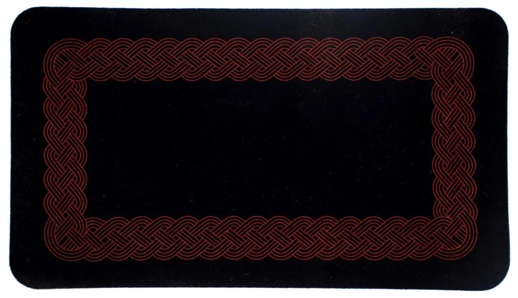 Tappeto asciugapasso floccato nero mis.69x49,5