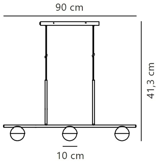 Nordlux - Lampadario a sospensione con filo CONTINA 3xG9/5W/230V nero
