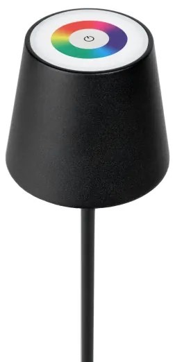 Lampada LED RGBW dimmerabile per esterni LED/4W/4000 mAh 3000/4000/5500K IP44 nero