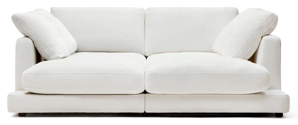 Kave Home - Divano Gala 3 posti con doppia chaise longue bianco 210 cm