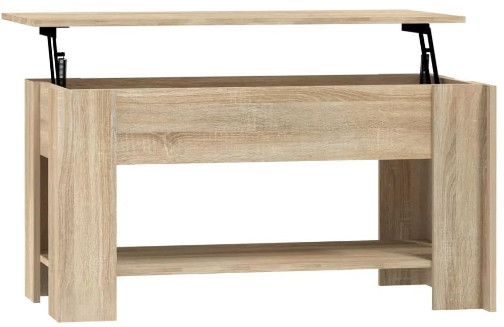 Tavolino da salotto rovere sonoma 101x49x52cm legno multistrato