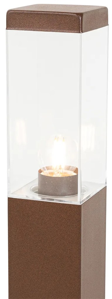 Lampada da esterno intelligente color marrone ruggine 45 cm con P45 - Malios