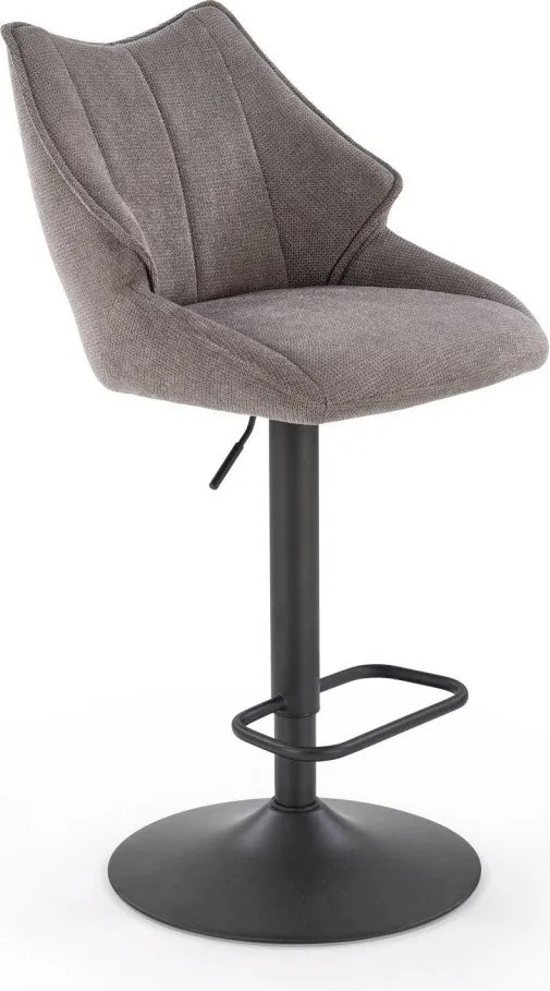 Sgabello da bar H122 in grigio/nero