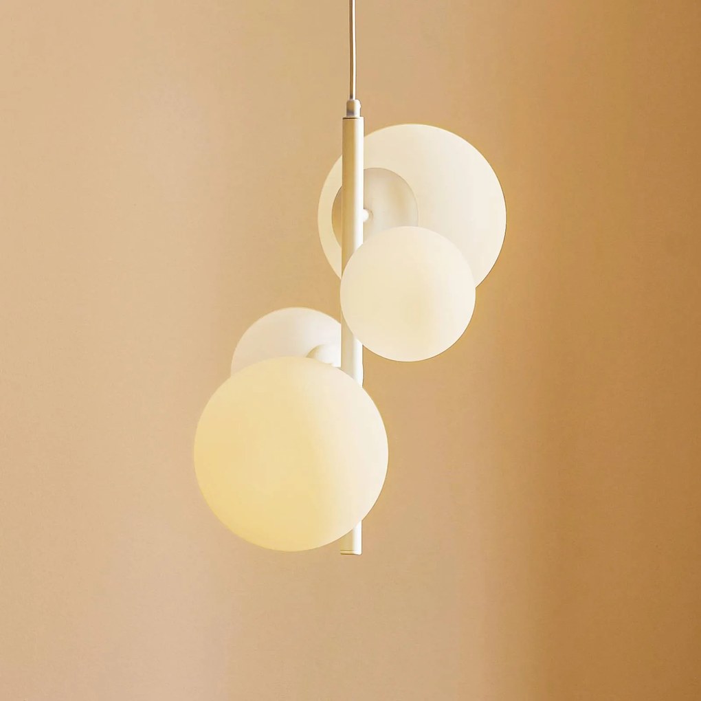 ALDEX Lampada a sospensione Dione, 4 luci, bianco