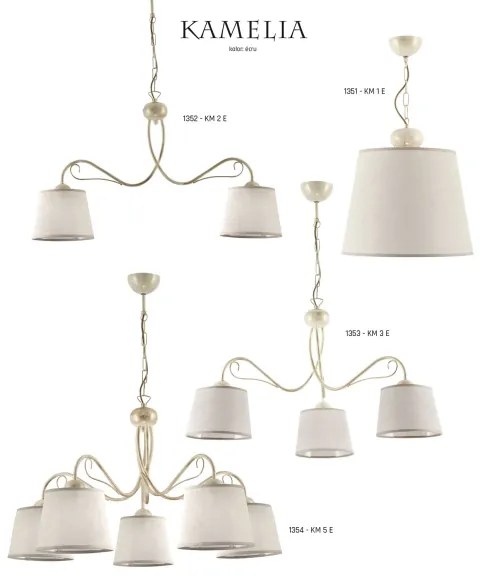 Jupiter 1352 - KM 2 E - Lampadario a sospensione con catena KAMELIA 2xE27/60W/230V
