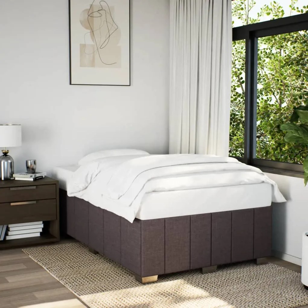 Giroletto Senza Materasso Marrone Scuro 80x200 Cm İn Tessuto /