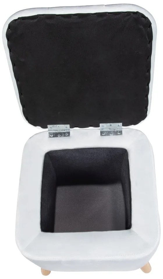 Sgabello in velluto grigio chiaro - Wenko