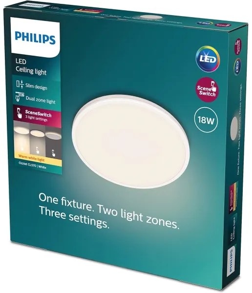 Philips- Plafoniera LED dimmerabile OZZIET SCENE SWITCH LED/18W/230V 2700K