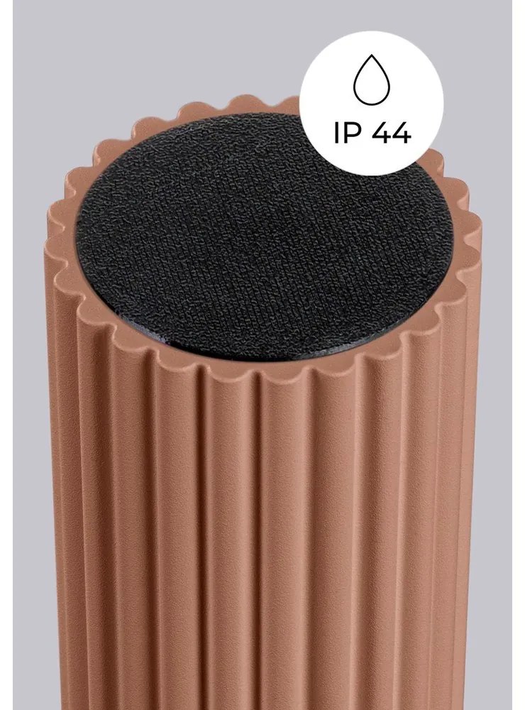 Plafoniera marrone chiaro con paralume in vetro ø 12 cm Orbital – Sollux